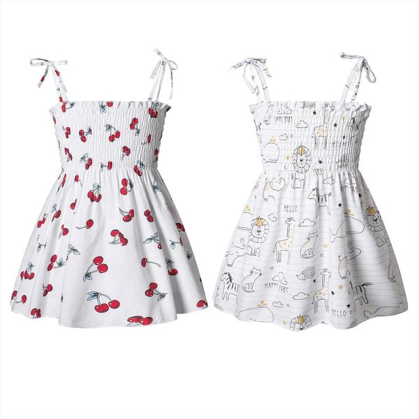 children kids summer cherry lion girl dress giraffe printed casual for sleeveless ruched princess clothing, Red;yellow
children kids summer cherry lion girl dress giraffe printed casual for sleeveless ruched princess clothing, Red;yellow