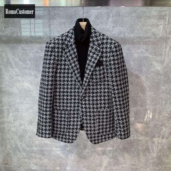 men's suits & blazers 2021 winter thicken slim outerwear plaid mens korean single button long sleeve split business casual male blouse, White;black
men's suits & blazers 2021 winter thicken slim outerwear plaid mens korean single button long sleeve split business casual male blouse, White;black