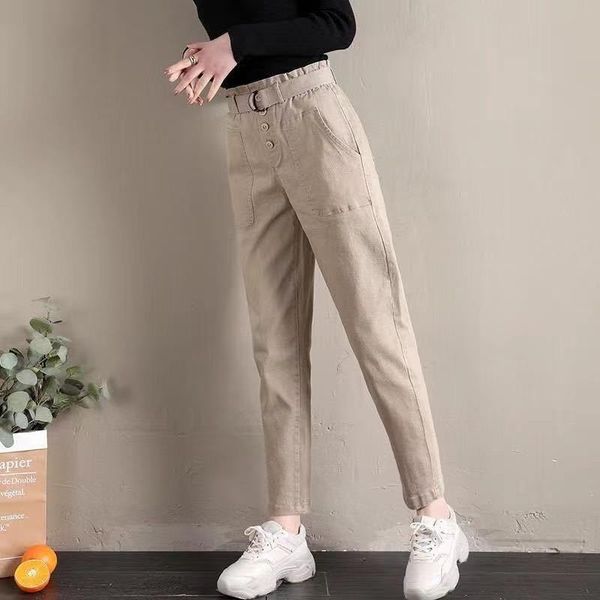women's pants & capris spring autumn cotton high waist casual for women s-3xl plus size wide leg solid colour female overalls trousers, Black;white
women's pants & capris spring autumn cotton high waist casual for women s-3xl plus size wide leg solid colour female overalls trousers, Black;white