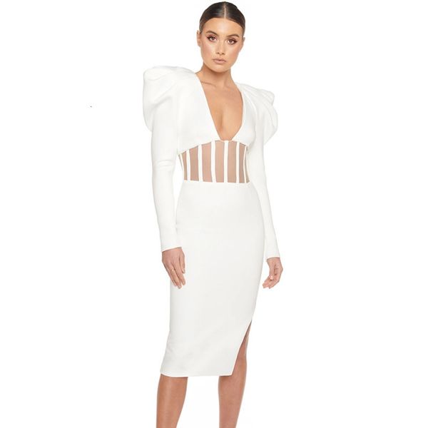 dresses women winter long sleeve deep v neck knee length midi white bodycon bandage designer evening party vestido, Black;gray
dresses women winter long sleeve deep v neck knee length midi white bodycon bandage designer evening party vestido, Black;gray