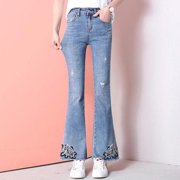 women's jeans ctrlcity embroidery chinese style flare women high waist stretch jean vintage tassel pants no fading denim trousers, Blue
women's jeans ctrlcity embroidery chinese style flare women high waist stretch jean vintage tassel pants no fading denim trousers, Blue