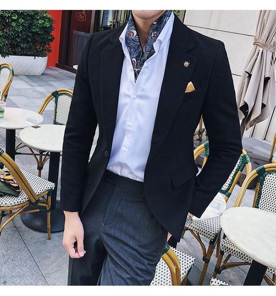 men's suits & blazers solid color blazer blend autumn and winter 2021 one button jacket coat piece, White;black
men's suits & blazers solid color blazer blend autumn and winter 2021 one button jacket coat piece, White;black