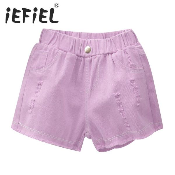 shorts kids girls summer fashion pure color denim elastic waist casual ripped jean for teenage clothing, Black
shorts kids girls summer fashion pure color denim elastic waist casual ripped jean for teenage clothing, Black