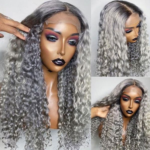 curly grey colored human hair wig brazilian remy bleach knots ombre hd transparent lace front for black women 180 density1, Black;brown
curly grey colored human hair wig brazilian remy bleach knots ombre hd transparent lace front for black women 180 density1, Black;brown