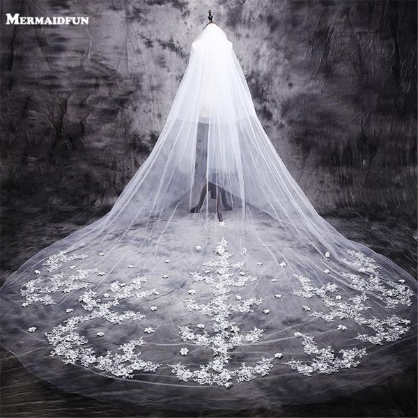 bridal veils 2021 velos de novia 3 meters 2t white&ivory lace appliques rhinstones purfle long cathedral wedding with comb, Black
bridal veils 2021 velos de novia 3 meters 2t white&ivory lace appliques rhinstones purfle long cathedral wedding with comb, Black