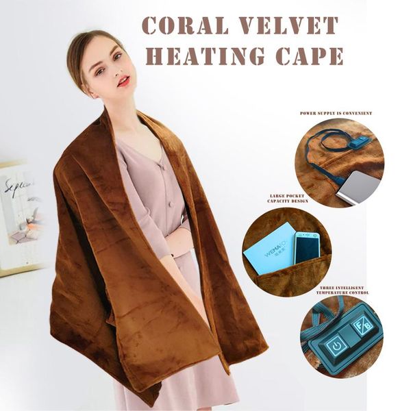 winter warm usb electric heating blanket washable 3 heat settings with timing function heated shawl pocket cozy women home brown scarves, Blue;gray
winter warm usb electric heating blanket washable 3 heat settings with timing function heated shawl pocket cozy women home brown scarves, Blue;gray