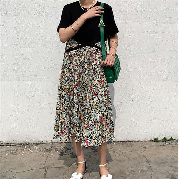 summer plus size 5xl women dresses short sleeve t shirt print patchwork pleated robe fake two piece ke1062, Black;gray
summer plus size 5xl women dresses short sleeve t shirt print patchwork pleated robe fake two piece ke1062, Black;gray