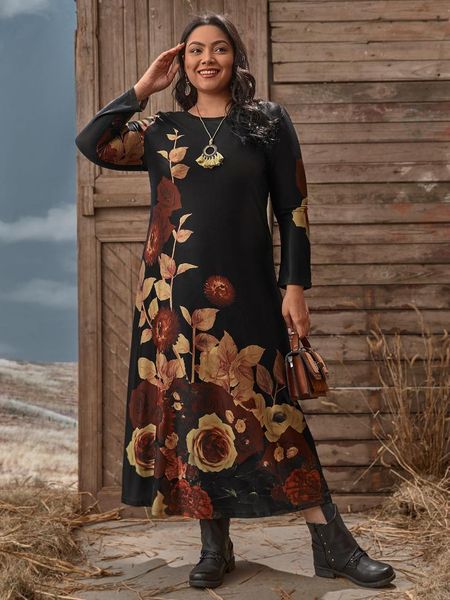 plus size dresses autumn winter dress 2021 women long sleeve floral print casual black loose maxi clothing
plus size dresses autumn winter dress 2021 women long sleeve floral print casual black loose maxi clothing
