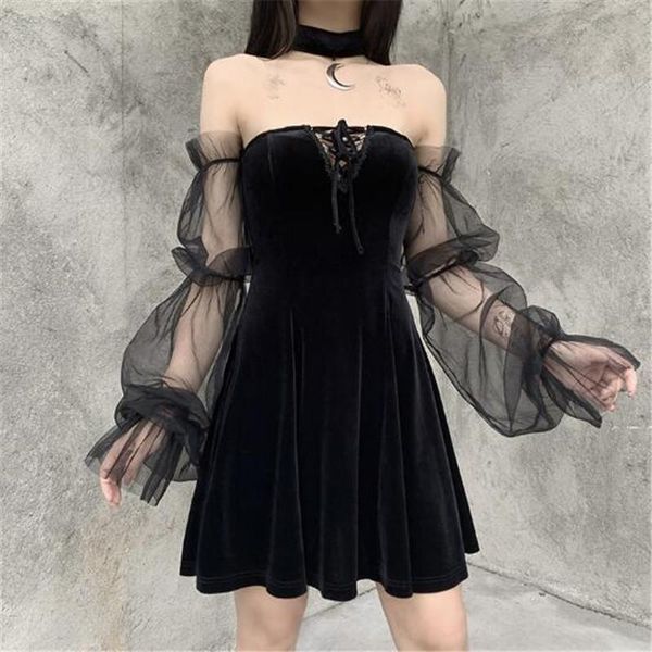 casual dresses women's dress perspective mesh off shoulder tube and choker two-piece suit for party vacation dating clubwear, Black;gray
casual dresses women's dress perspective mesh off shoulder tube and choker two-piece suit for party vacation dating clubwear, Black;gray
