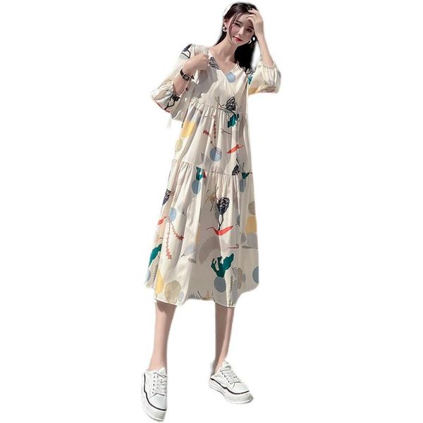 maternity dresses pregnancy clothing summer dress clothes plus size printed pregnant woman loose long, White
maternity dresses pregnancy clothing summer dress clothes plus size printed pregnant woman loose long, White