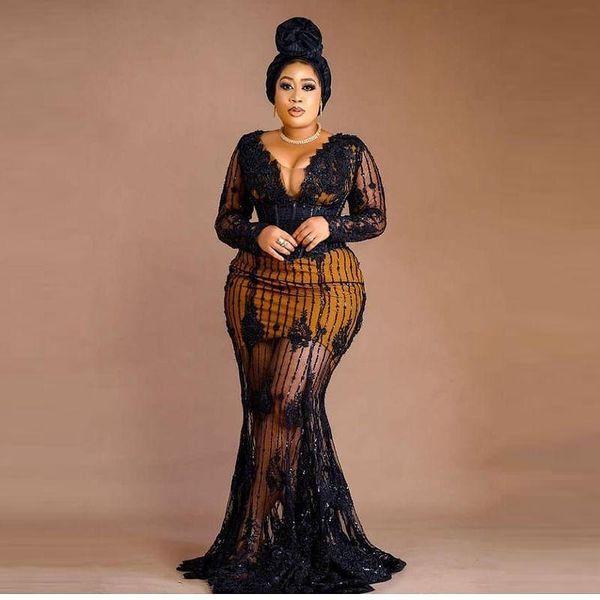 party dresses vestidos de fiesta mermaid evening v neck flared long sleeves plus size prom dress aso ebi laced appliques gowns, White;black
party dresses vestidos de fiesta mermaid evening v neck flared long sleeves plus size prom dress aso ebi laced appliques gowns, White;black