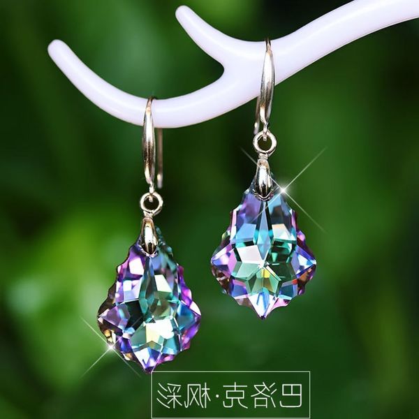 earrings super flash women's s925 silver needle austrian crystal earrings blue large baroque leaf simple fashion earrings, Golden
earrings super flash women's s925 silver needle austrian crystal earrings blue large baroque leaf simple fashion earrings, Golden