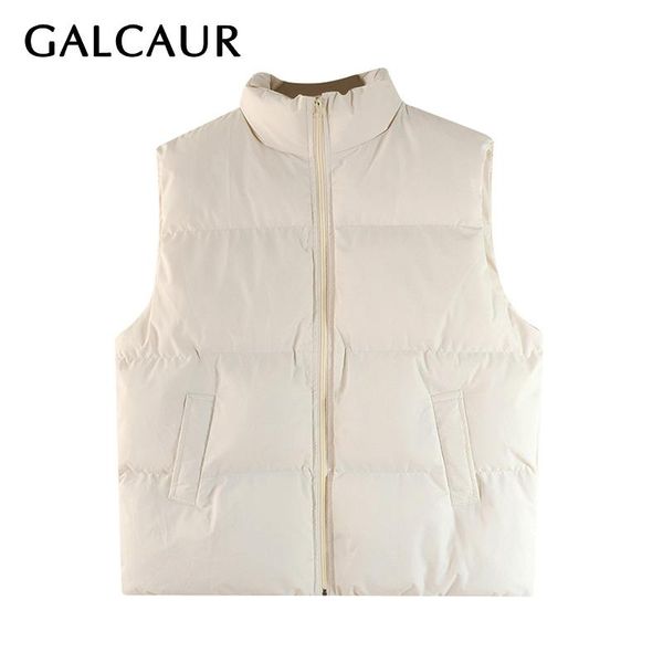 women's vests galcaur parkas vest for women stand collar sleeveless loose oversize pockets casual cotton female 2021 winter clothing, Black;white
women's vests galcaur parkas vest for women stand collar sleeveless loose oversize pockets casual cotton female 2021 winter clothing, Black;white