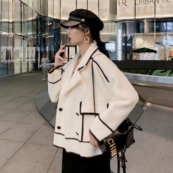 women's imitation mink velvet jacket korean-style loose woolen coat winter women jackets, Black;brown
women's imitation mink velvet jacket korean-style loose woolen coat winter women jackets, Black;brown