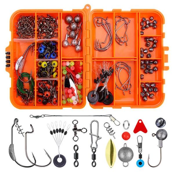 pcs fishing tackle box tool set lure bait hooks sinker accessories carp 
pcs fishing tackle box tool set lure bait hooks sinker accessories carp