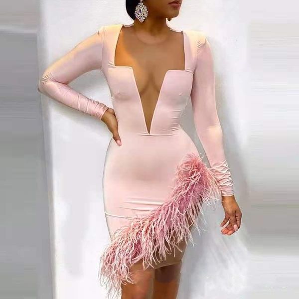 casual dresses celebrity bandage dress full sleeves feather mesh pink mini 2021 vintage elegant night club party, Black;gray
casual dresses celebrity bandage dress full sleeves feather mesh pink mini 2021 vintage elegant night club party, Black;gray