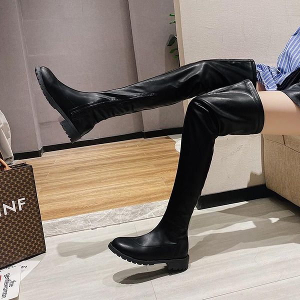boots leather ladies high winter riding fashion warm thick bottom non-slip plus size women's, Black
boots leather ladies high winter riding fashion warm thick bottom non-slip plus size women's, Black