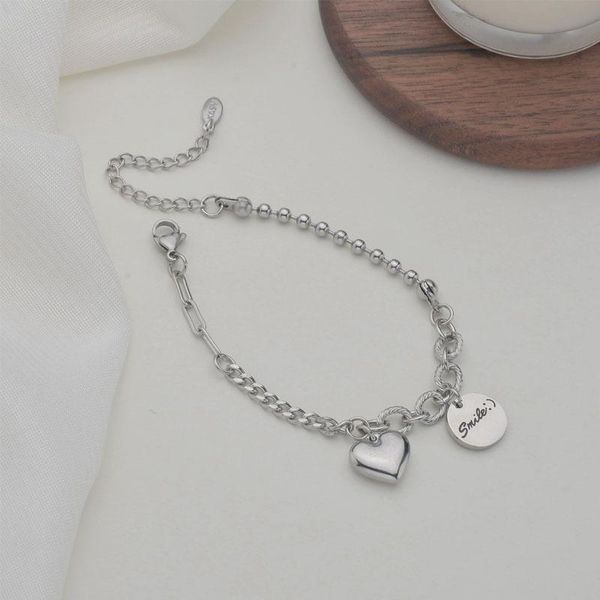 charm bracelets allme ins simple letter print coin pendant bracelet for women asymmetric cuban chain beads love heart jewelry, Golden;silver
charm bracelets allme ins simple letter print coin pendant bracelet for women asymmetric cuban chain beads love heart jewelry, Golden;silver