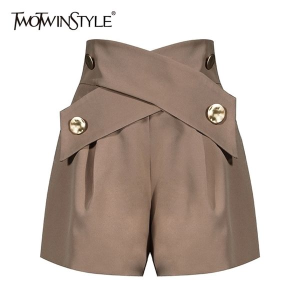 twotwinstyle elegant patchwork women shorts high waist asymmteircal hit color loose short pants for female clothes fashion 210724, White;black
twotwinstyle elegant patchwork women shorts high waist asymmteircal hit color loose short pants for female clothes fashion 210724, White;black