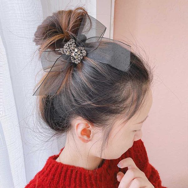 hair accessories korean elegant temperament bow circle simple organza rope exquisite lovely diamond bear head, Slivery;white
hair accessories korean elegant temperament bow circle simple organza rope exquisite lovely diamond bear head, Slivery;white