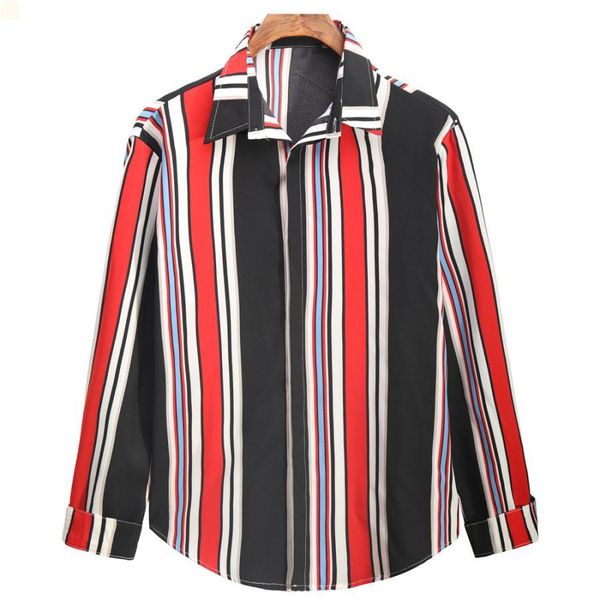 camisas de hombre man dress 2021 t shirts simplicity vintage clothes long sleeves button up collared crop men's designers mens polo shi, White;black
camisas de hombre man dress 2021 t shirts simplicity vintage clothes long sleeves button up collared crop men's designers mens polo shi, White;black