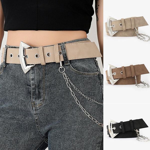 belts 2021 women's wide belt exaggerated personality pin buckle hip-hop decorative fashion chain punk eyelet hollow, Black;brown
belts 2021 women's wide belt exaggerated personality pin buckle hip-hop decorative fashion chain punk eyelet hollow, Black;brown