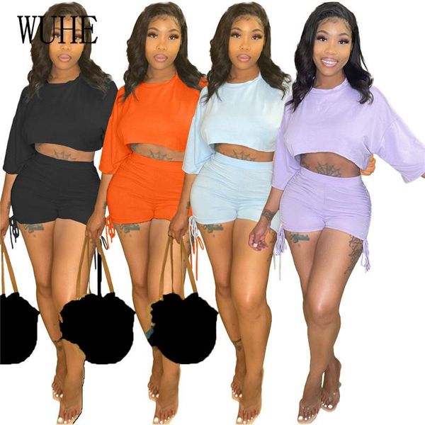 women's tracksuits wuhe summer casual outfits short sleeve o neck crop and tight drawstring lace up pants sports club fitness 2 piece s, Gray
women's tracksuits wuhe summer casual outfits short sleeve o neck crop and tight drawstring lace up pants sports club fitness 2 piece s, Gray