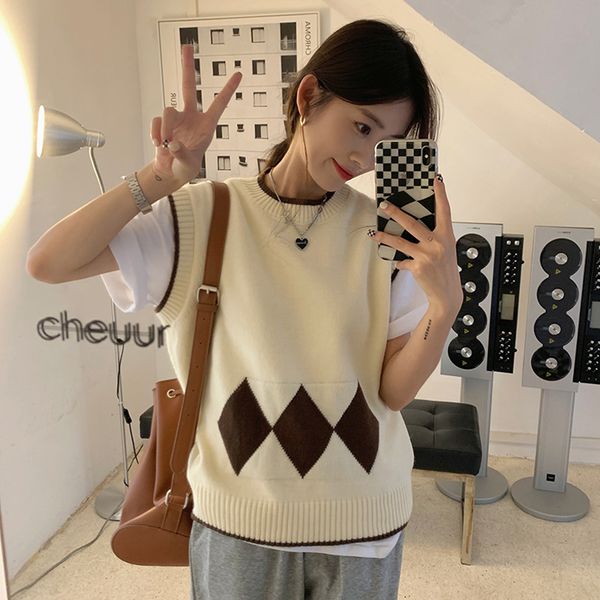 women's sweaters female sweater vest autumn university style design, especially with the age of fashion reducing knitted or crocheted c, White;black
women's sweaters female sweater vest autumn university style design, especially with the age of fashion reducing knitted or crocheted c, White;black