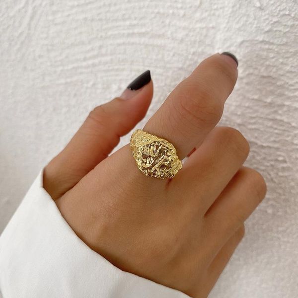cluster rings ins niche design sense geometric irregular hammer texture s925 sterling silver ring female, Golden;silver
cluster rings ins niche design sense geometric irregular hammer texture s925 sterling silver ring female, Golden;silver