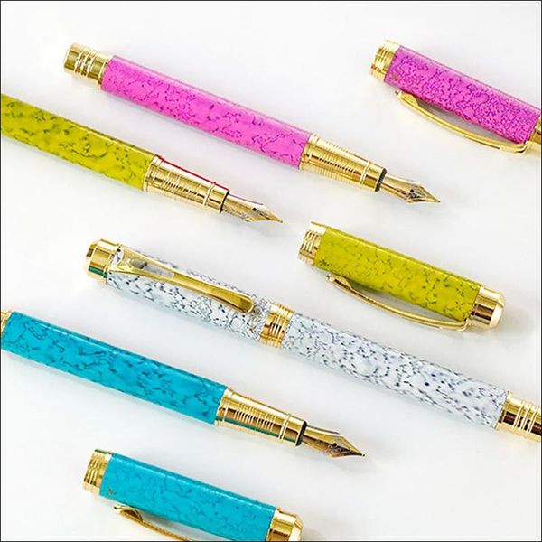 fountain pens blue, white, green,purple marble business with a middle tip office writing materials pen
fountain pens blue, white, green,purple marble business with a middle tip office writing materials pen