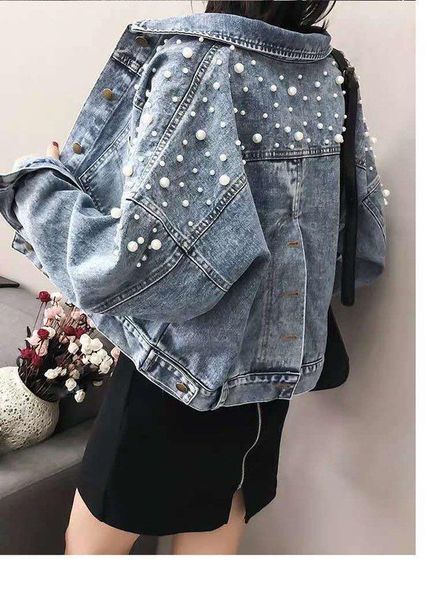 casual denim jacket women autumn winter selling fashion oversize with pearl decoration women's jackets, Black;brown
casual denim jacket women autumn winter selling fashion oversize with pearl decoration women's jackets, Black;brown