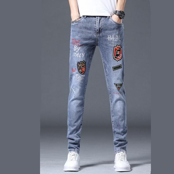 men's jeans 2021 korean of the trendy brand ins casual comfortable self-cultivation all-match straight, Blue
men's jeans 2021 korean of the trendy brand ins casual comfortable self-cultivation all-match straight, Blue