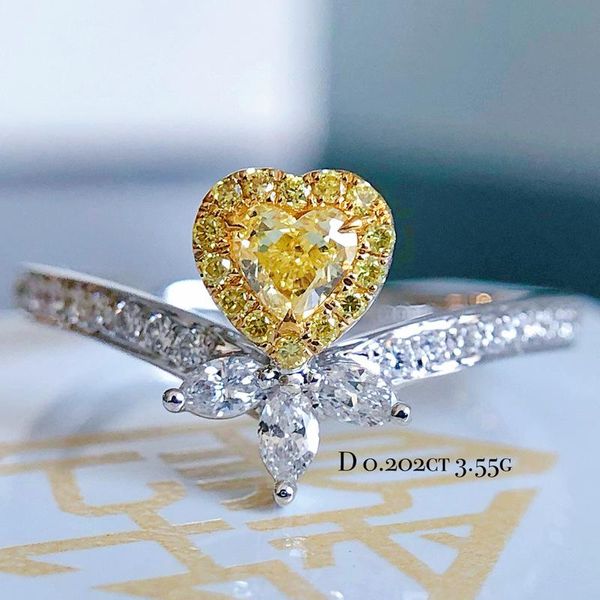wedding rings romantic yellow crystal heart shape for women cubic zircon stone full inlay party fashion jewelry lover's ring, Slivery;golden 
wedding rings romantic yellow crystal heart shape for women cubic zircon stone full inlay party fashion jewelry lover's ring, Slivery;golden