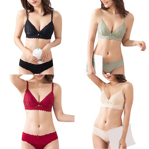 bras sets 2021 women lingerie set ladies sweet lace wire underwear comfortable seamless bra airy solid color briefs, Red;black
bras sets 2021 women lingerie set ladies sweet lace wire underwear comfortable seamless bra airy solid color briefs, Red;black