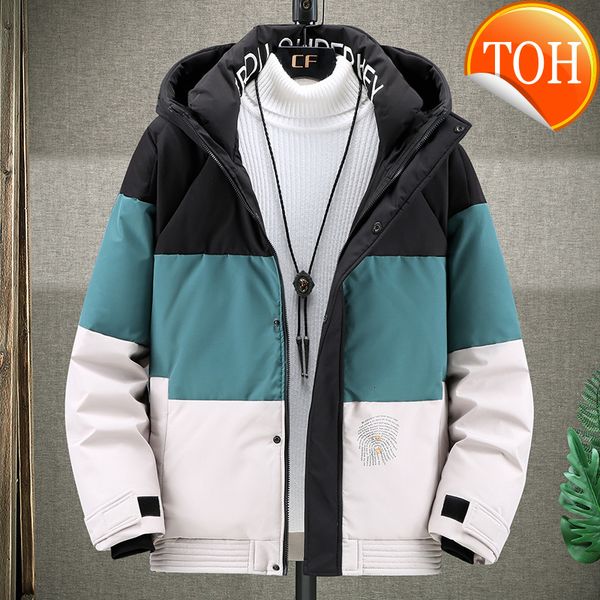 down warm men's 2021 thicken jacket hooded parka coats men winter outwear casual patchwork coat fashion puffer 3xl, Black
down warm men's 2021 thicken jacket hooded parka coats men winter outwear casual patchwork coat fashion puffer 3xl, Black