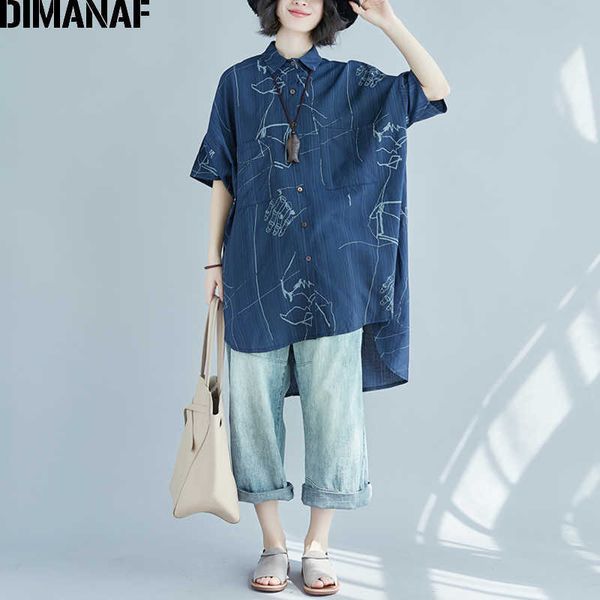 women blouse shirt summer plus size linen print blue female office lady large clothing thin loose long cardigan 210531, White
women blouse shirt summer plus size linen print blue female office lady large clothing thin loose long cardigan 210531, White