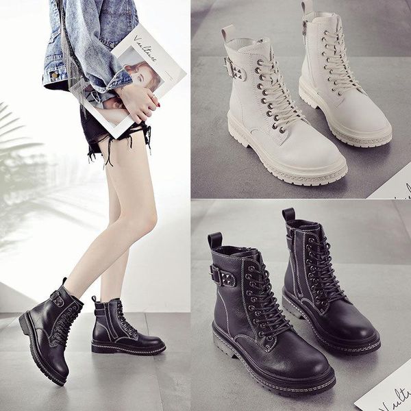 boots 2021 women's autumn/winter leather short stitching fashion casual, Black 
boots 2021 women's autumn/winter leather short stitching fashion casual, Black
