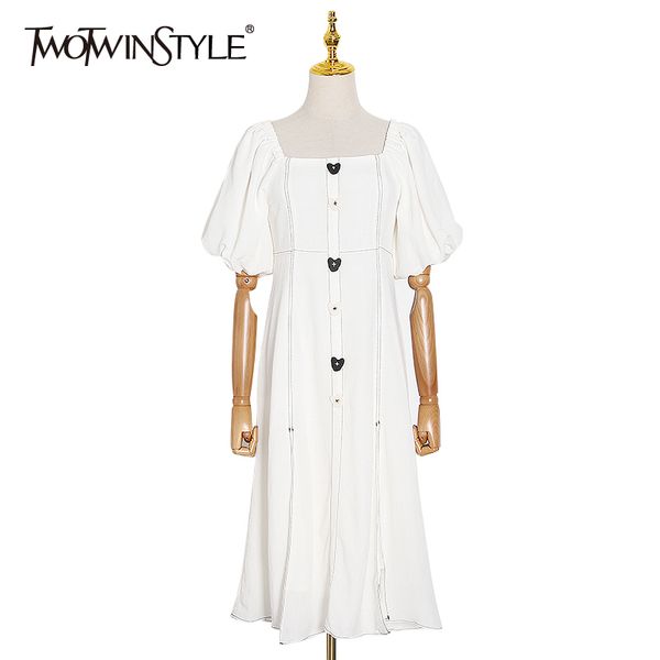 twotwinstyle white side split dresses for women square collar lantern sleeve high waist hit color female dresses clothes summer 210517, Black;gray
twotwinstyle white side split dresses for women square collar lantern sleeve high waist hit color female dresses clothes summer 210517, Black;gray