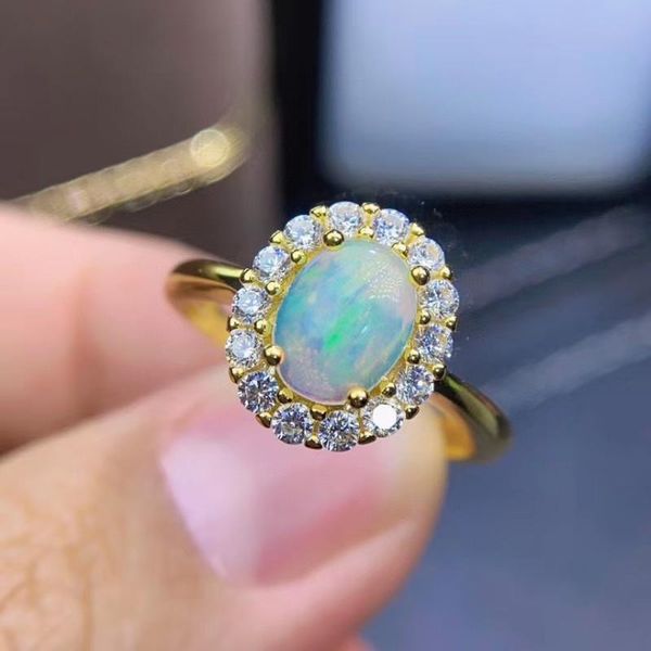 cluster rings arrival natural real opal ring 925 sterling silver classical, Golden;silver
cluster rings arrival natural real opal ring 925 sterling silver classical, Golden;silver