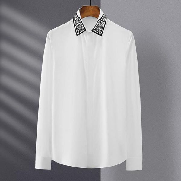 men's casual shirts cotton male luxury long sleeve collar embroidery mens dress fashion slim fit white black man 4xl
men's casual shirts cotton male luxury long sleeve collar embroidery mens dress fashion slim fit white black man 4xl