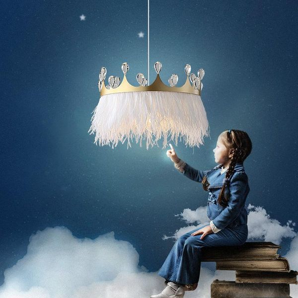 pendant lamps modern kids room lights feather lamp crown hanging nordic crystal lighting wedding light luxury decor fixtures
pendant lamps modern kids room lights feather lamp crown hanging nordic crystal lighting wedding light luxury decor fixtures