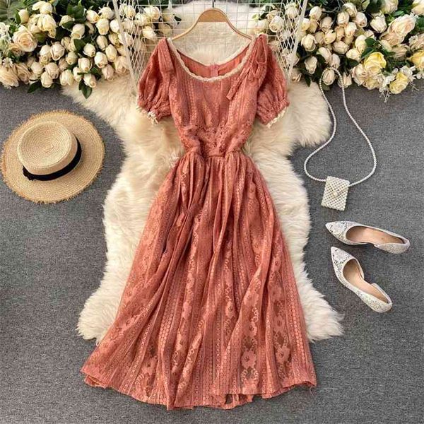 spring fashion sweet lace dress o-neck waist slim fit mid-length french puff short sleeve female vestidos c057 210507, Black;gray
spring fashion sweet lace dress o-neck waist slim fit mid-length french puff short sleeve female vestidos c057 210507, Black;gray