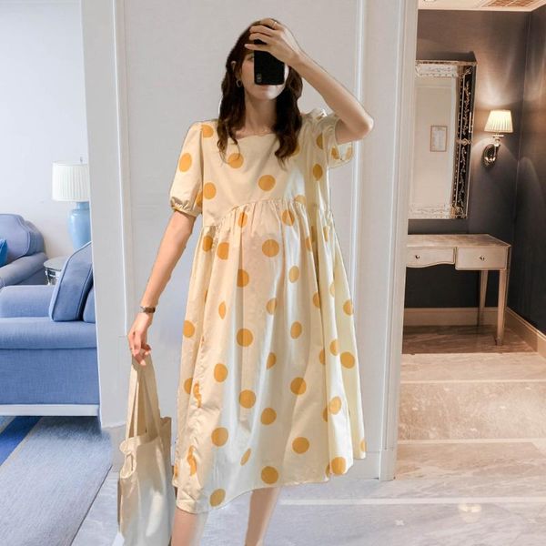 maternity dresses 23239# clothes summer cotton short sleeves loose stylish polka dot dress pregnant women mom, White
maternity dresses 23239# clothes summer cotton short sleeves loose stylish polka dot dress pregnant women mom, White