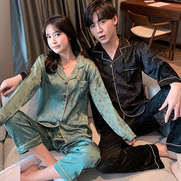 full letter printed couple sleepwear spring summer designer silk pajamas long sleeve trousers men women satin pajama plus size, Black;red
full letter printed couple sleepwear spring summer designer silk pajamas long sleeve trousers men women satin pajama plus size, Black;red