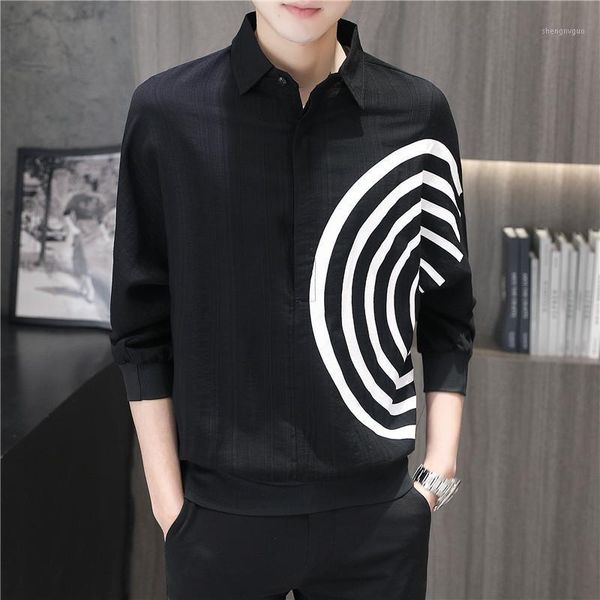men's dress shirts shirt summer 2021 korean loose 7 / 4 sleeve collar youth jacket fashion, White;black
men's dress shirts shirt summer 2021 korean loose 7 / 4 sleeve collar youth jacket fashion, White;black