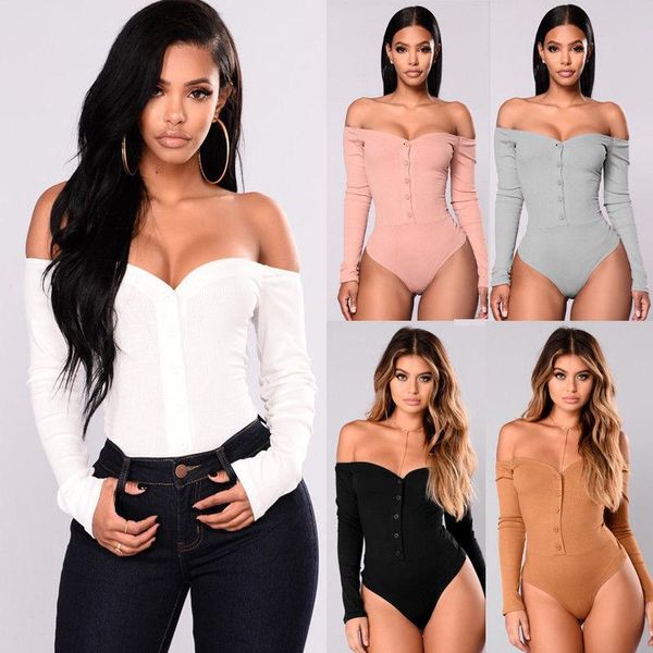 women's jumpsuits & rompers women lady long sleeve off shoulder button jumpsuit bodysuit stretch leotard solid clothes, Black;white
women's jumpsuits & rompers women lady long sleeve off shoulder button jumpsuit bodysuit stretch leotard solid clothes, Black;white
