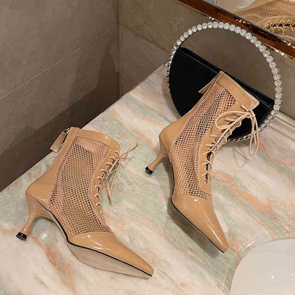 dress shoes spring autumn new mesh ankle boots women pointed toe stiletto heels fashion zip ladies party cross-tied sandals b, Black
dress shoes spring autumn new mesh ankle boots women pointed toe stiletto heels fashion zip ladies party cross-tied sandals b, Black