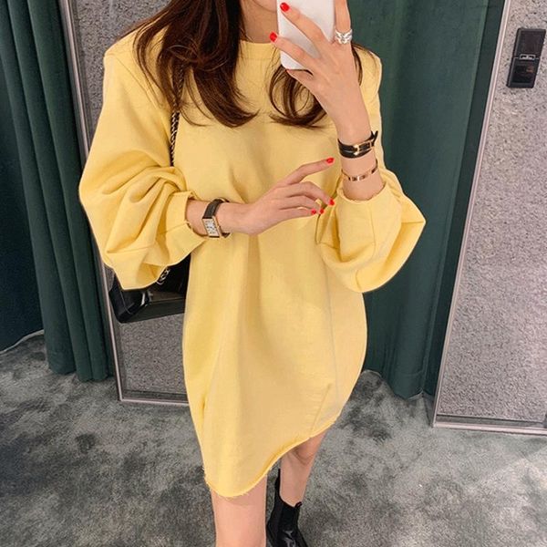 autumn winter loose mini dress casual solid o neck long sleeve basic female fashion warm sweater dresses yellow, Black;gray
autumn winter loose mini dress casual solid o neck long sleeve basic female fashion warm sweater dresses yellow, Black;gray