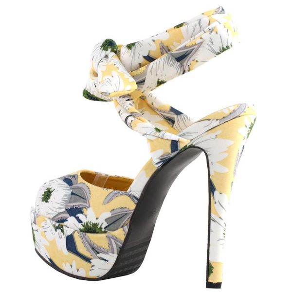 dress shoes lf80895 show story retro yellow floral print ankle strap platform high heel party sandals, Black
dress shoes lf80895 show story retro yellow floral print ankle strap platform high heel party sandals, Black