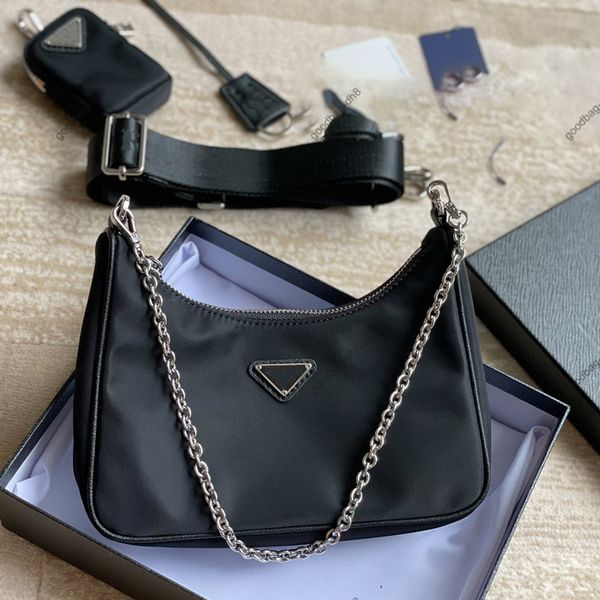 men women luxurys designer cross body bags classic triangle pattern p letter decorated nylon handbag 2piece chain wallet with box
men women luxurys designer cross body bags classic triangle pattern p letter decorated nylon handbag 2piece chain wallet with box